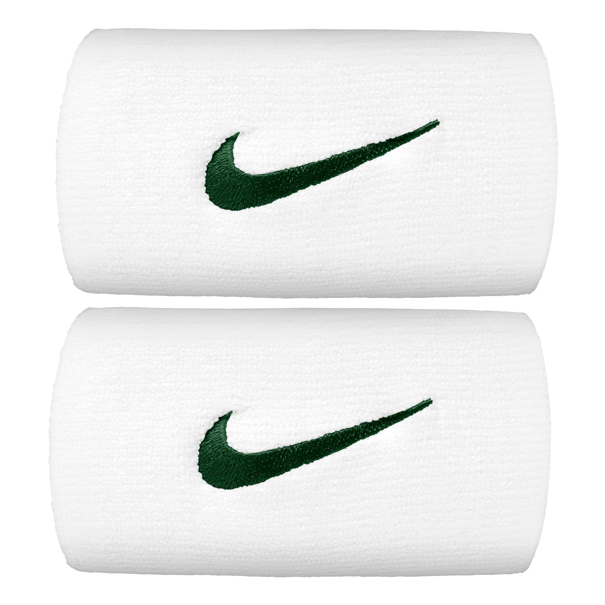 Nike Premier DW Cinta para sudor Pack de 2 largo - blanco, verde oscuro