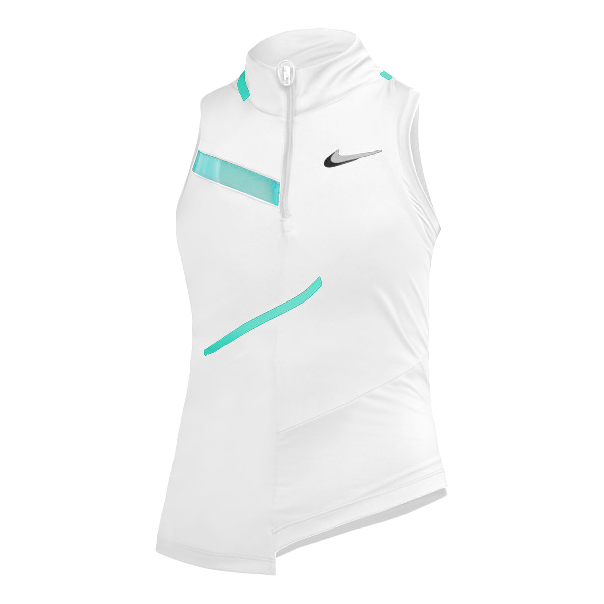Nike Court Dri-Fit Camiseta de tirantes Mujeres - blanco, turquesa