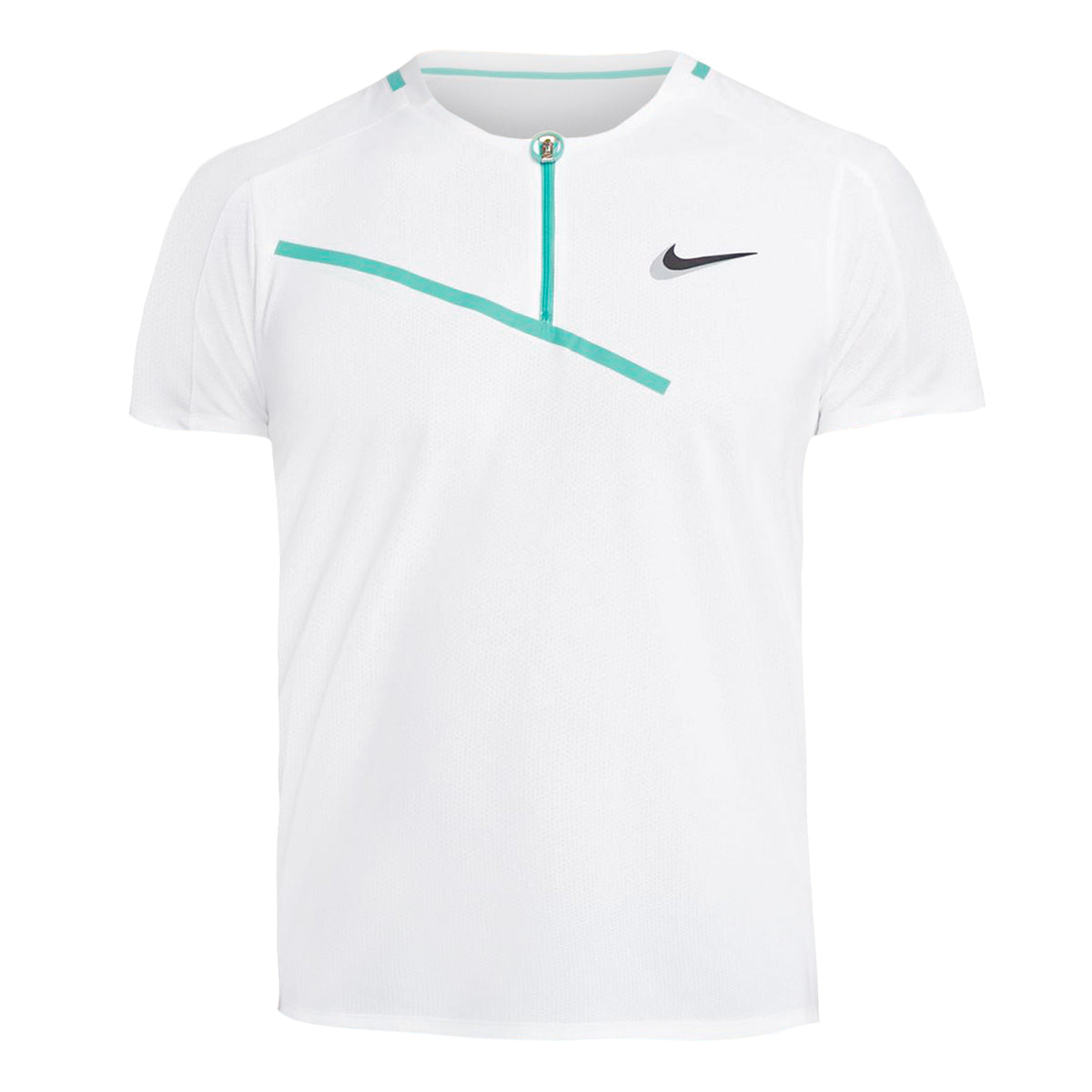 Nike Court Slam Polo Hombres - blanco, turquesa