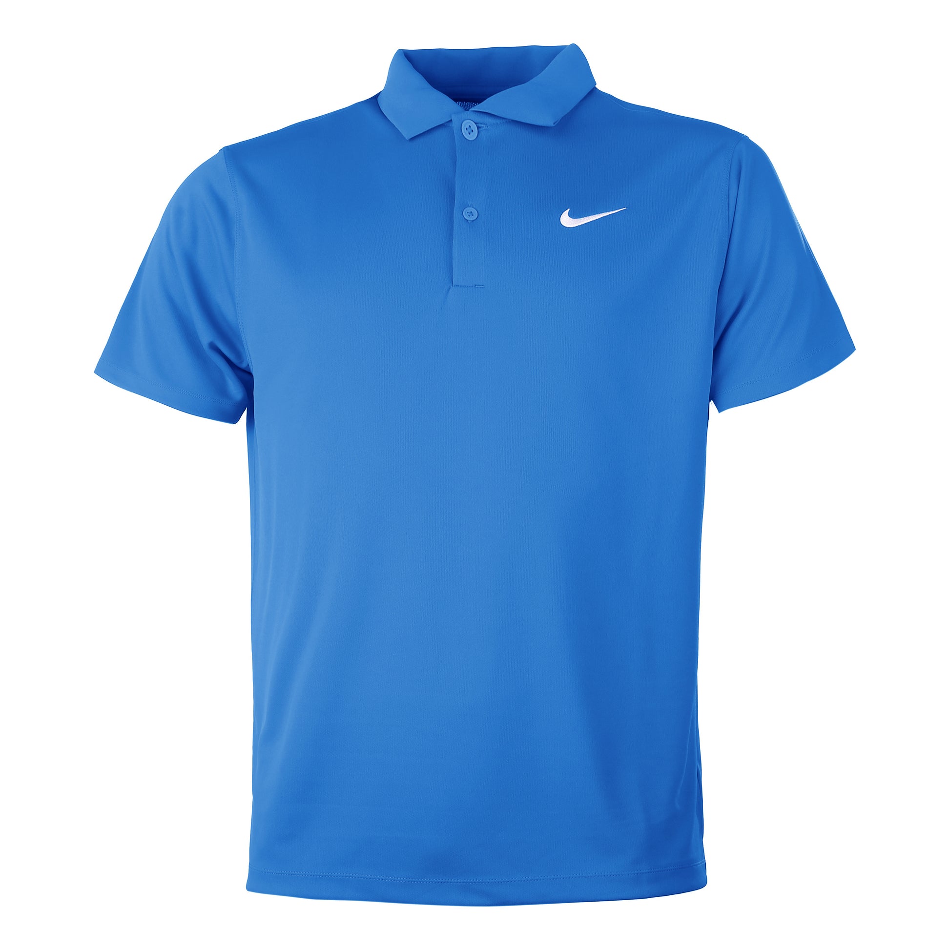 Nike Dri-Fit Victory Court Solid Polo Hombres - azul, blanco