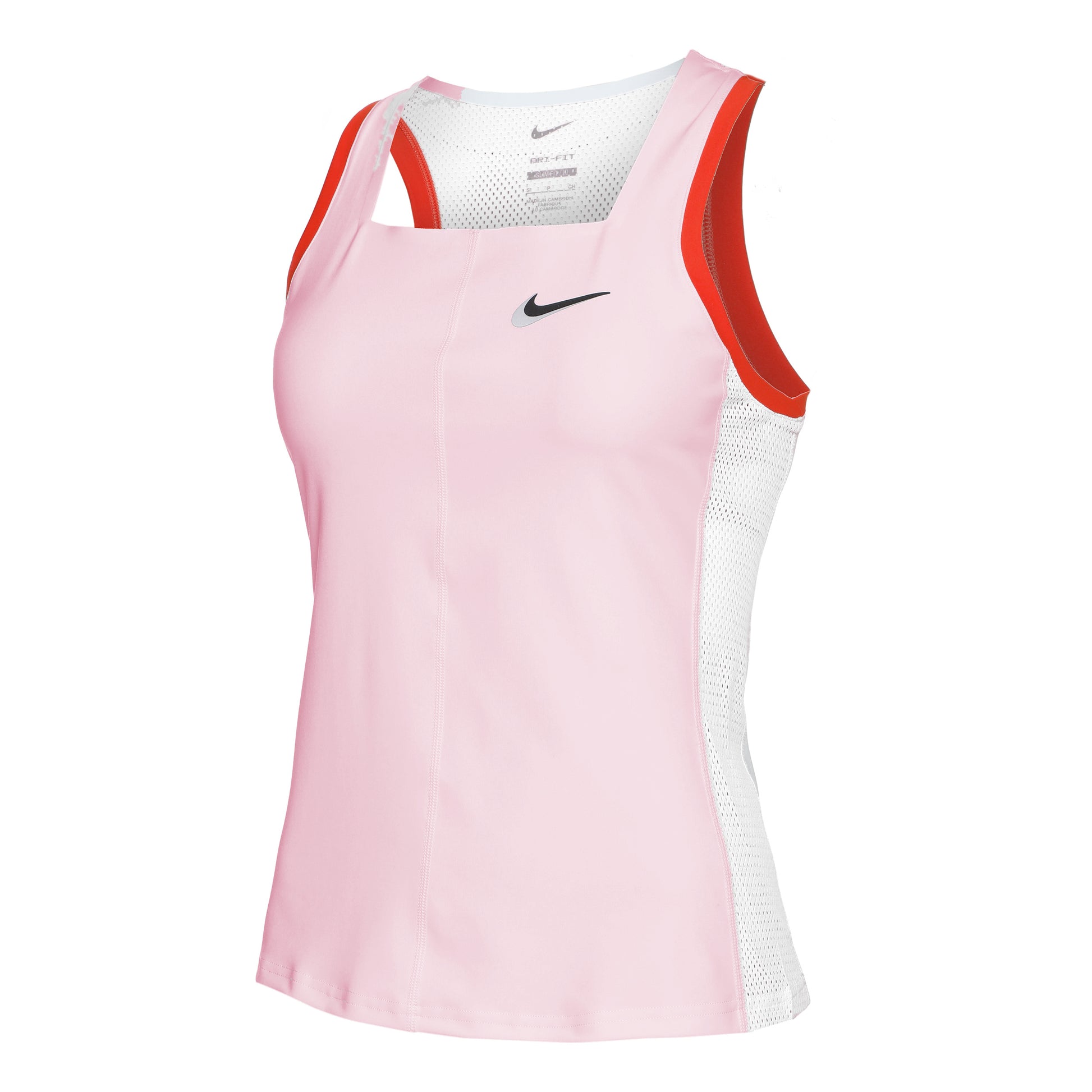 Nike Court Dri-Fit Slam Camiseta de tirantes Mujeres - rosa, blanco