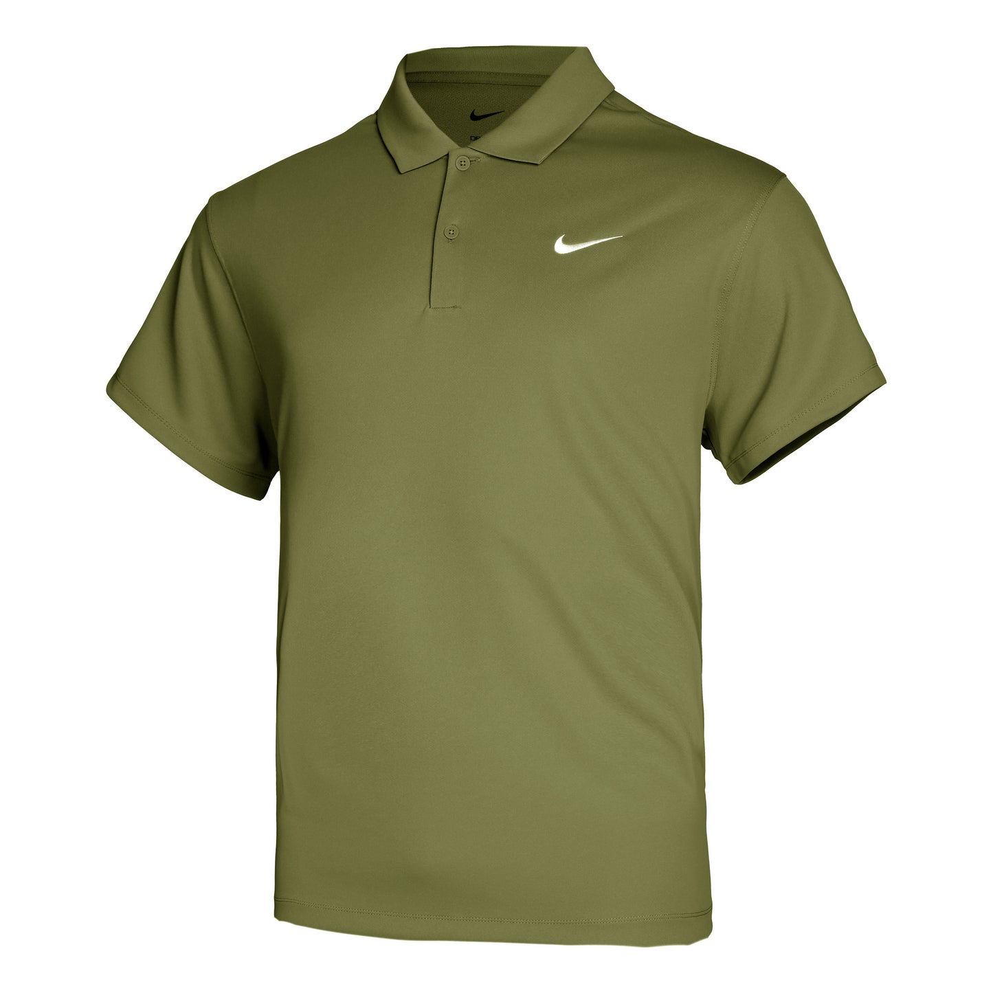 Nike Dri-Fit Victory Court Solid Polo Hombres - verde, blanco