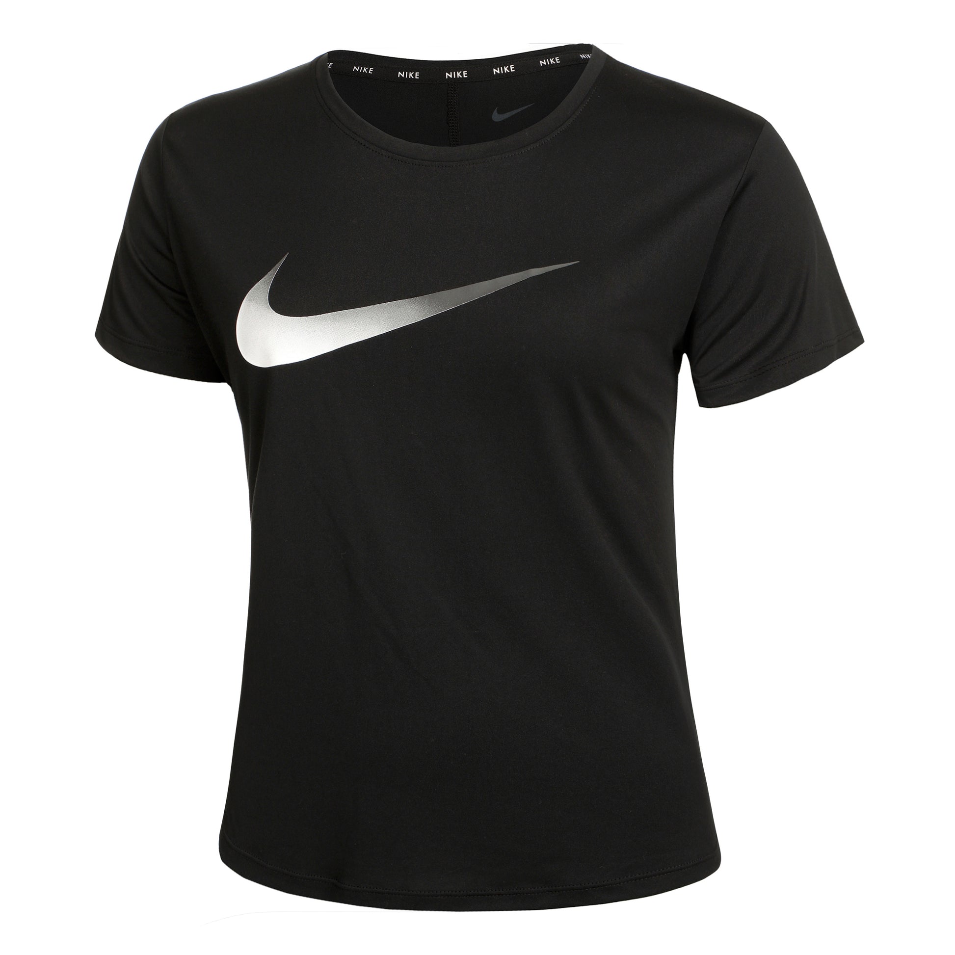 Nike Dri-Fit One Swoosh HBR Camiseta De Running Mujeres-Negro