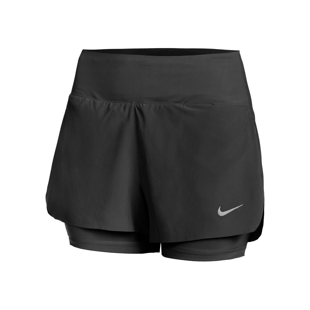 Nike Dri-Fit Swift Mid-Rise 3in 2in1 Shorts Mujeres - negro,