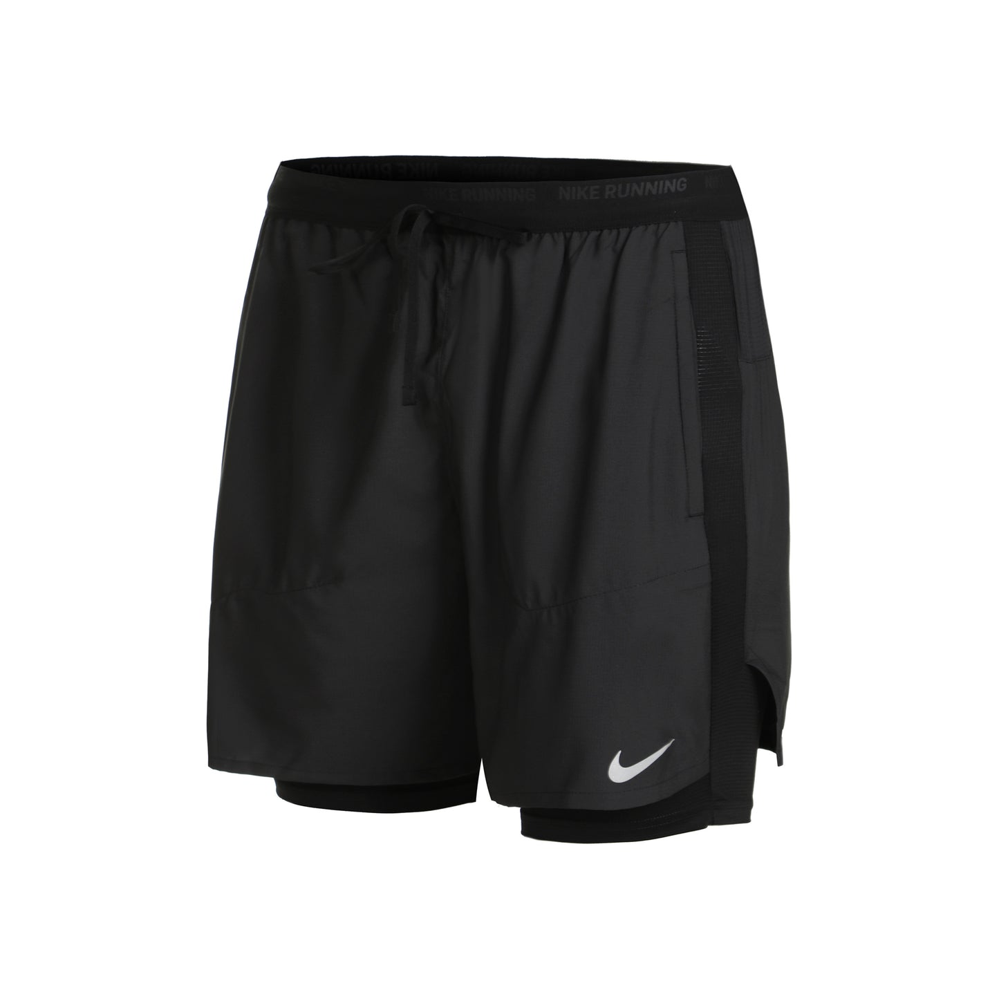 Nike Dri-Fit Stride 2in1 7in Pantalones Cortos Hombres-Negro,Gris