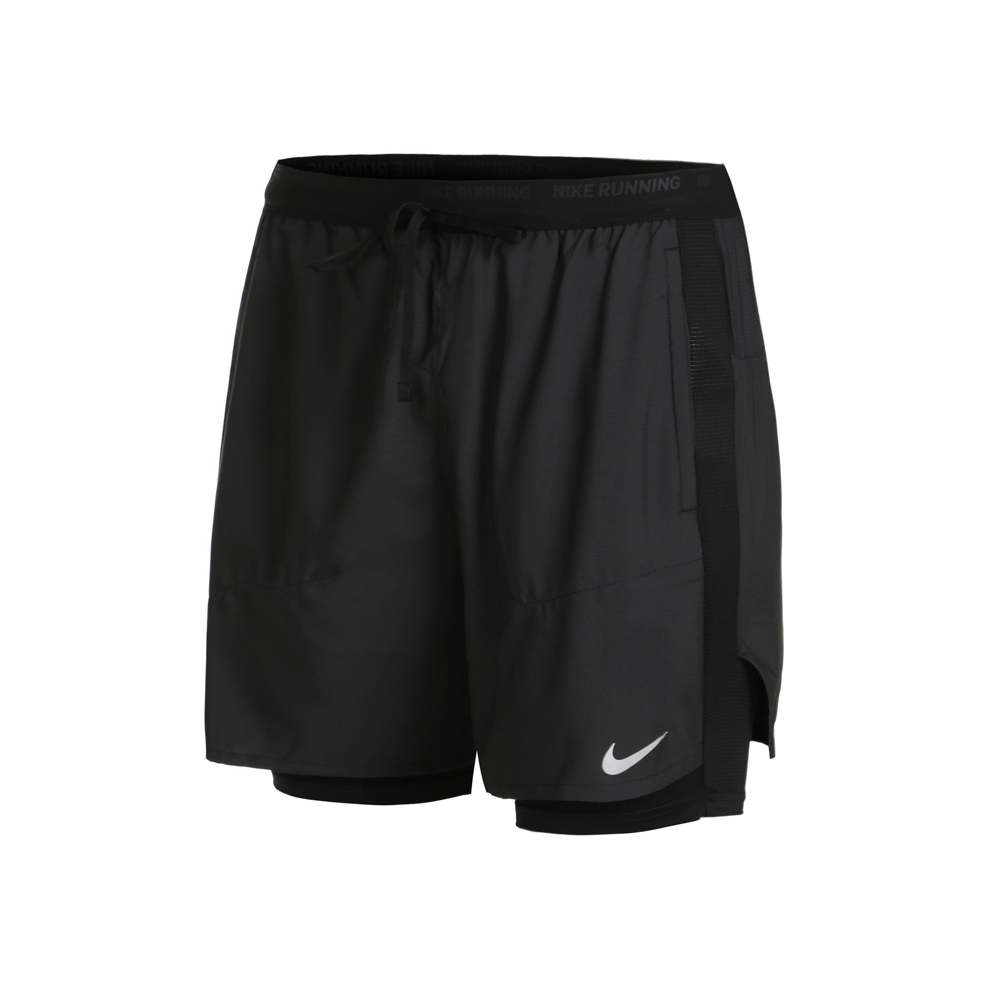 Nike Dri-Fit Stride 2in1 7in Pantalones Cortos Hombres-Negro,Gris