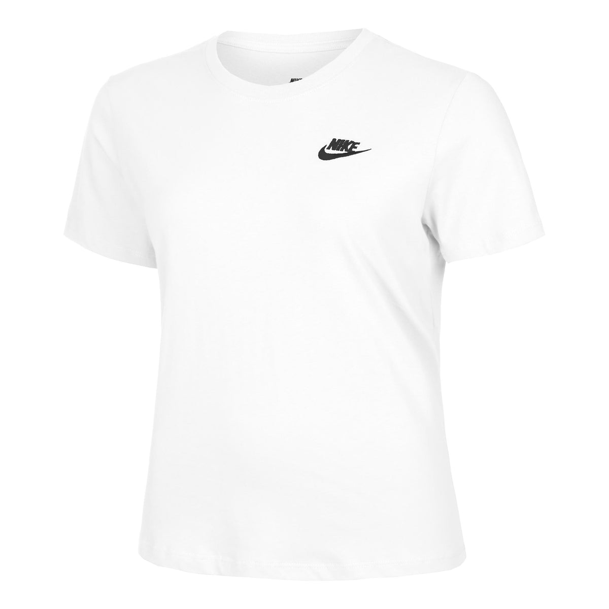 Nike New Sportswear Club Camiseta De Manga Corta Mujeres-Blanco