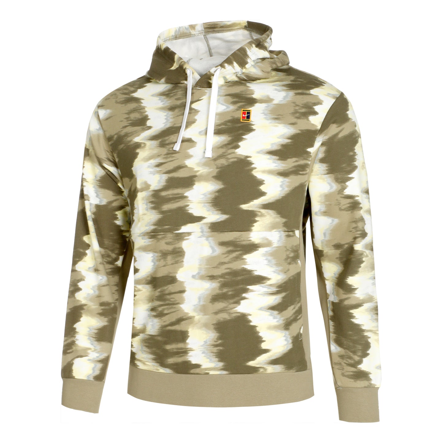 Nike Dri-Fit Court Heritage OZ Sudadera con capucha Hombres - oliva, blanco