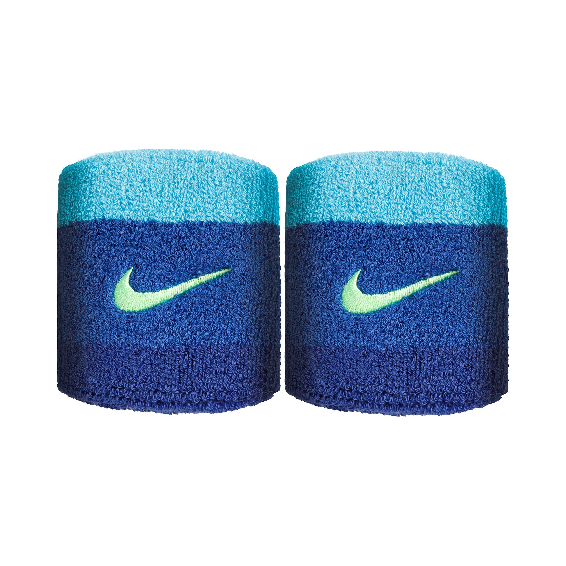 Nike Swoosh Cinta para sudor Pack de 2 corto - azul, verde
