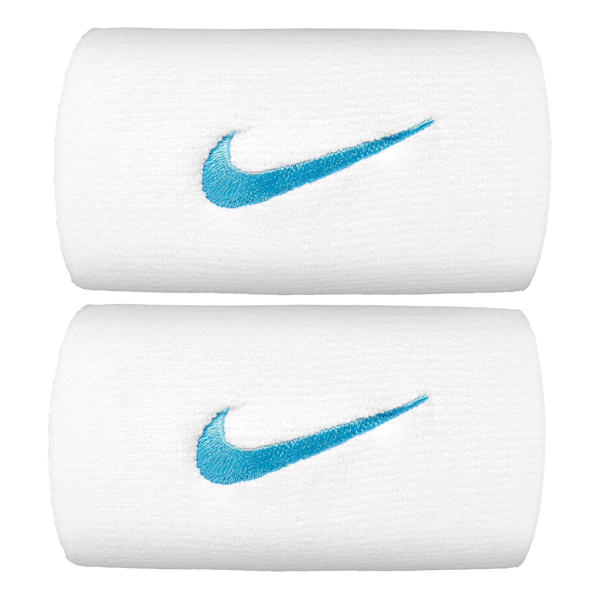 Nike Premier DW Cinta para sudor Pack de 2 largo - blanco, azul claro