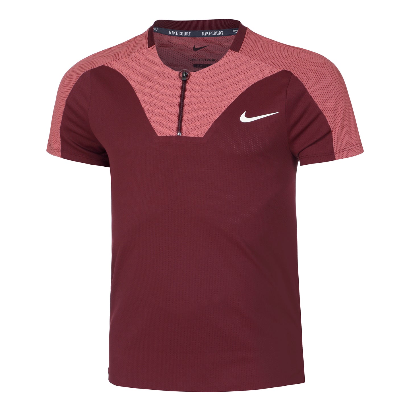 Nike Dri-Fit Court Slim UL RG Polo Hombres - rojo oscuro, rosa viejo