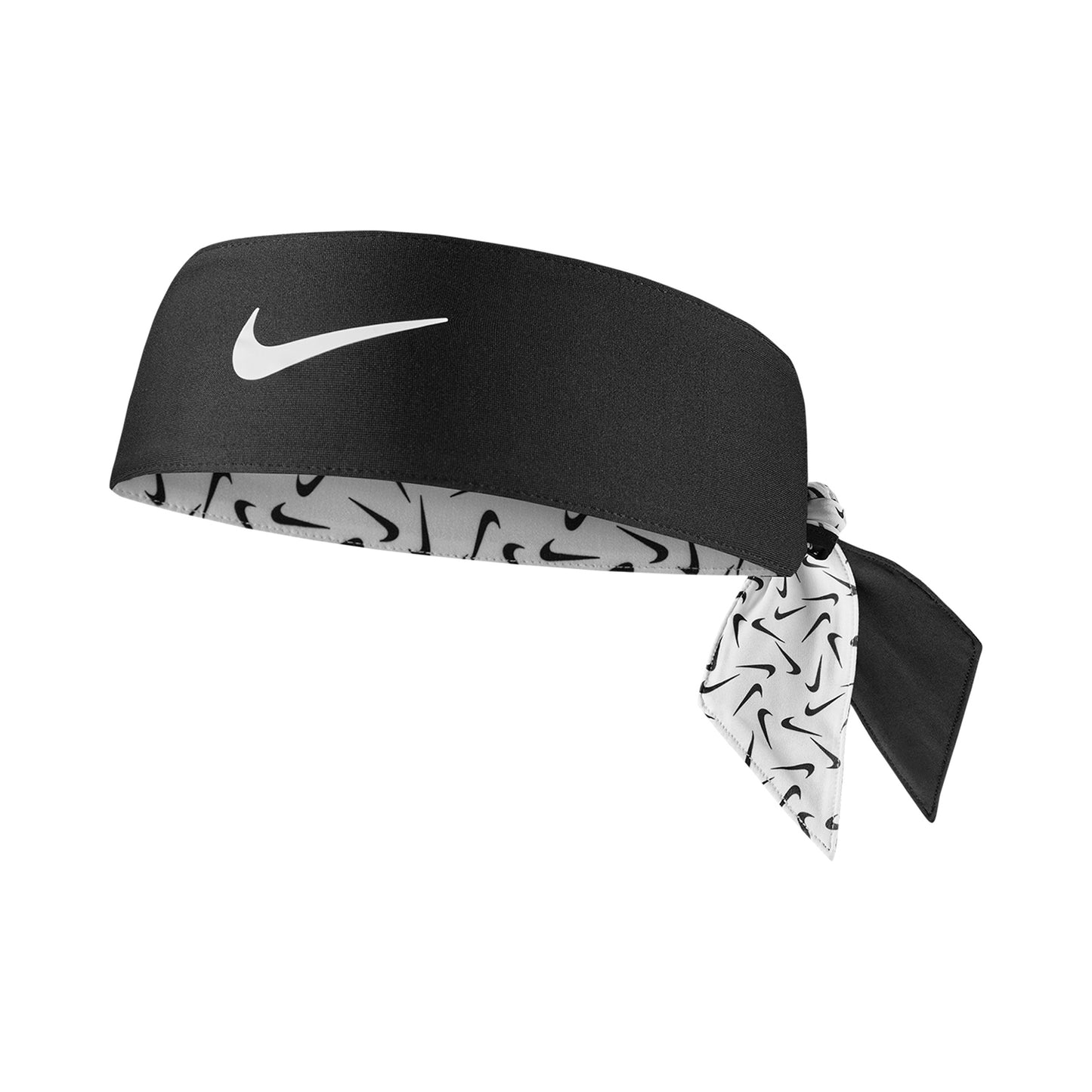 Nike Dri-Fit Head Tie 3.0 Reversible Printed Pañuelo Unisex - blanco, negro