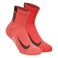 Dri-Fit Multiplier No-Show Socks Calcetines para correr Pack de 2 Unisex - coral, rojo