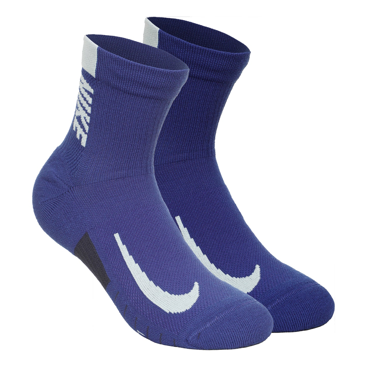 Nike Dri-Fit Multiplier No-Show Socks Calcetines para correr Pack de 2 Unisex - lila, azul