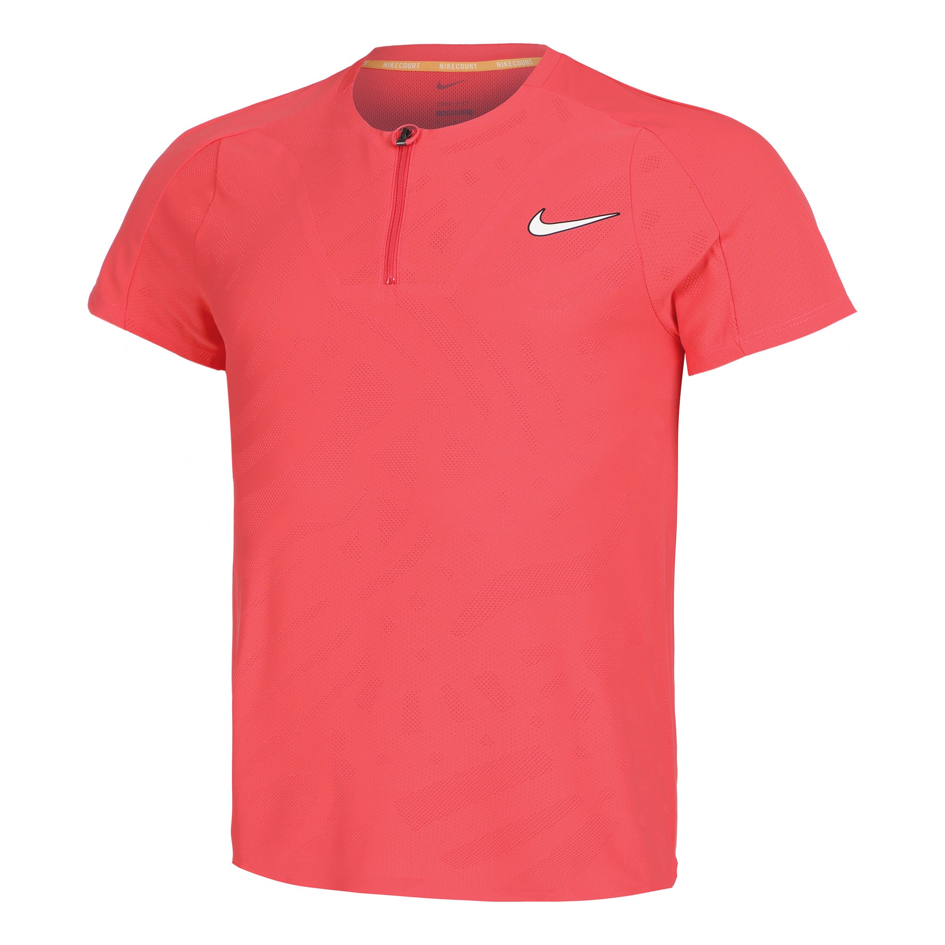 Nike Dri-Fit Court Slim Polo Hombres-Coral