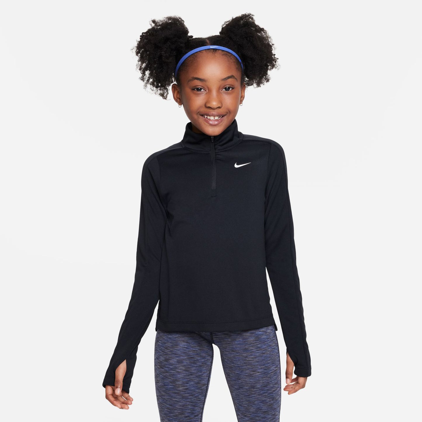 Nike Dri-Fit Half-Zip Camiseta de manga larga Chicas - negro,