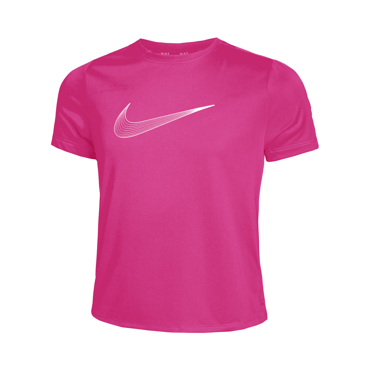 Nike Dri-Fit One GX Camiseta De Manga Corta Chicas-Rosa,Blanco
