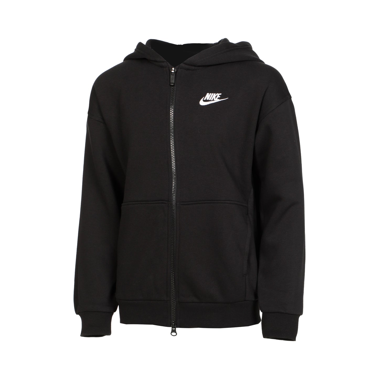 Nike Club Oversized Fleece Sudadera con cremallera Chicas - negro,
