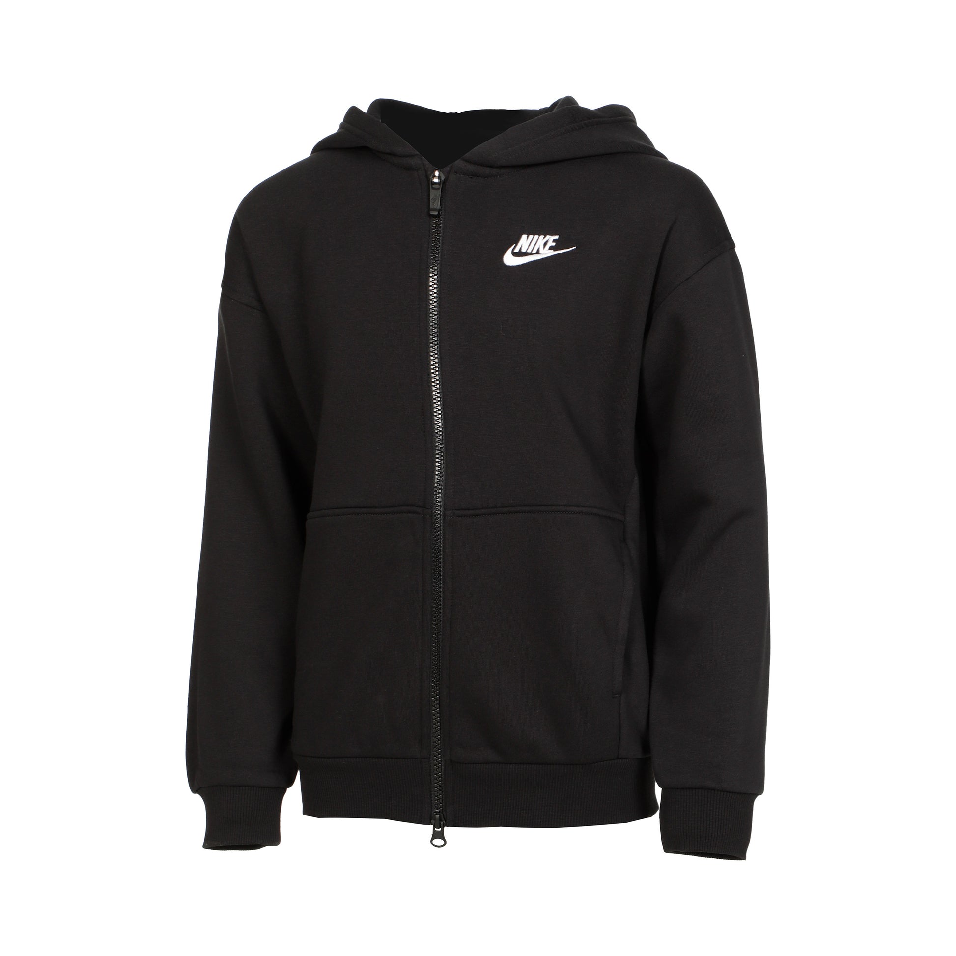 Nike Club Oversized Fleece Sudadera con cremallera Chicas - negro,