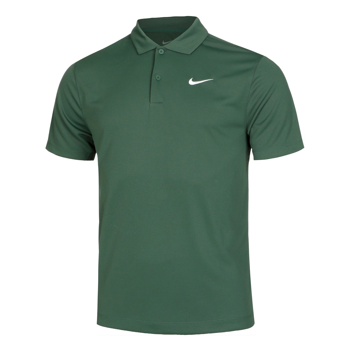 Nike Dri-Fit Victory Court Solid Polo Hombres - verde oscuro