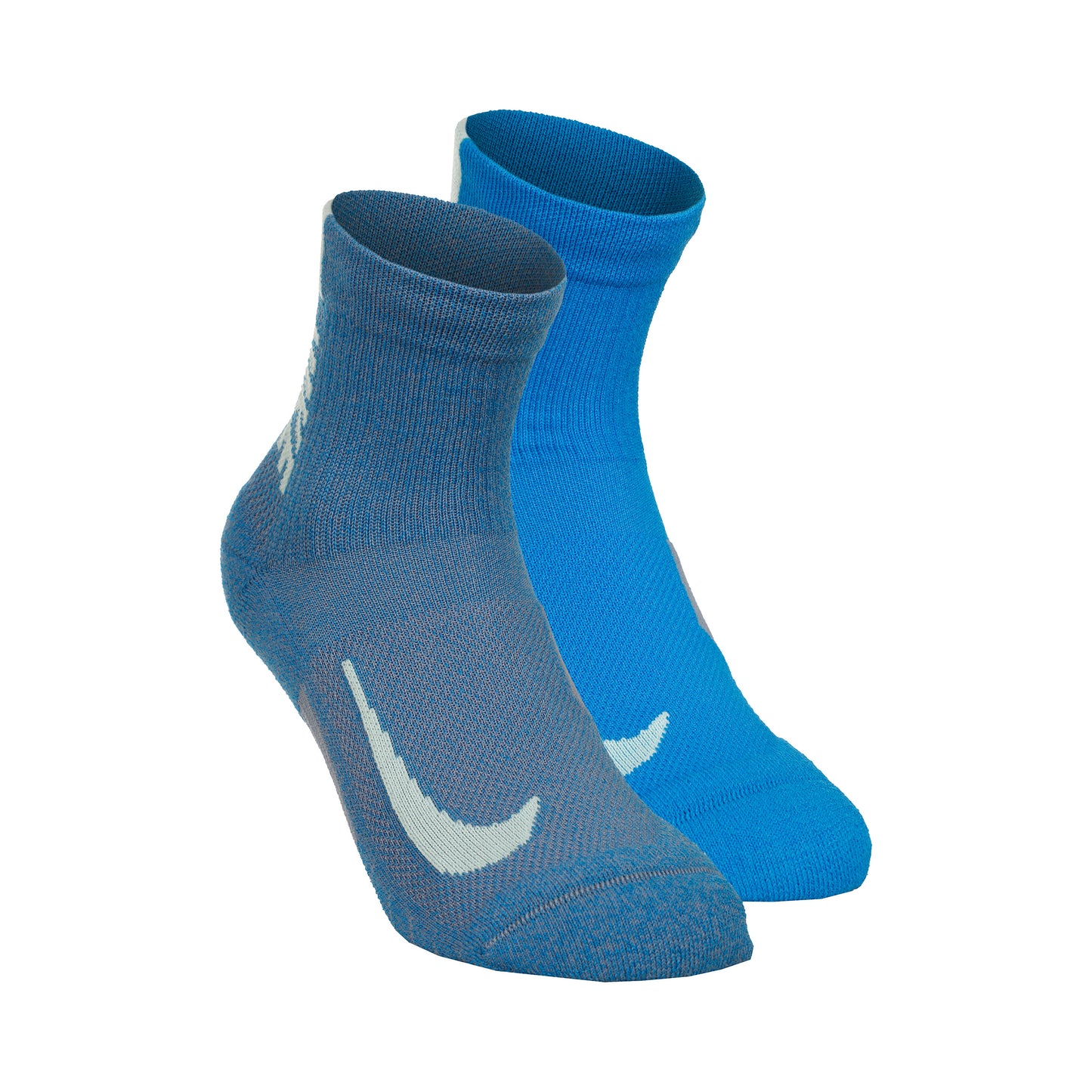 Nike Dri-Fit Multiplier No-Show Socks Calcetines para correr Pack de 2 Unisex - azul,