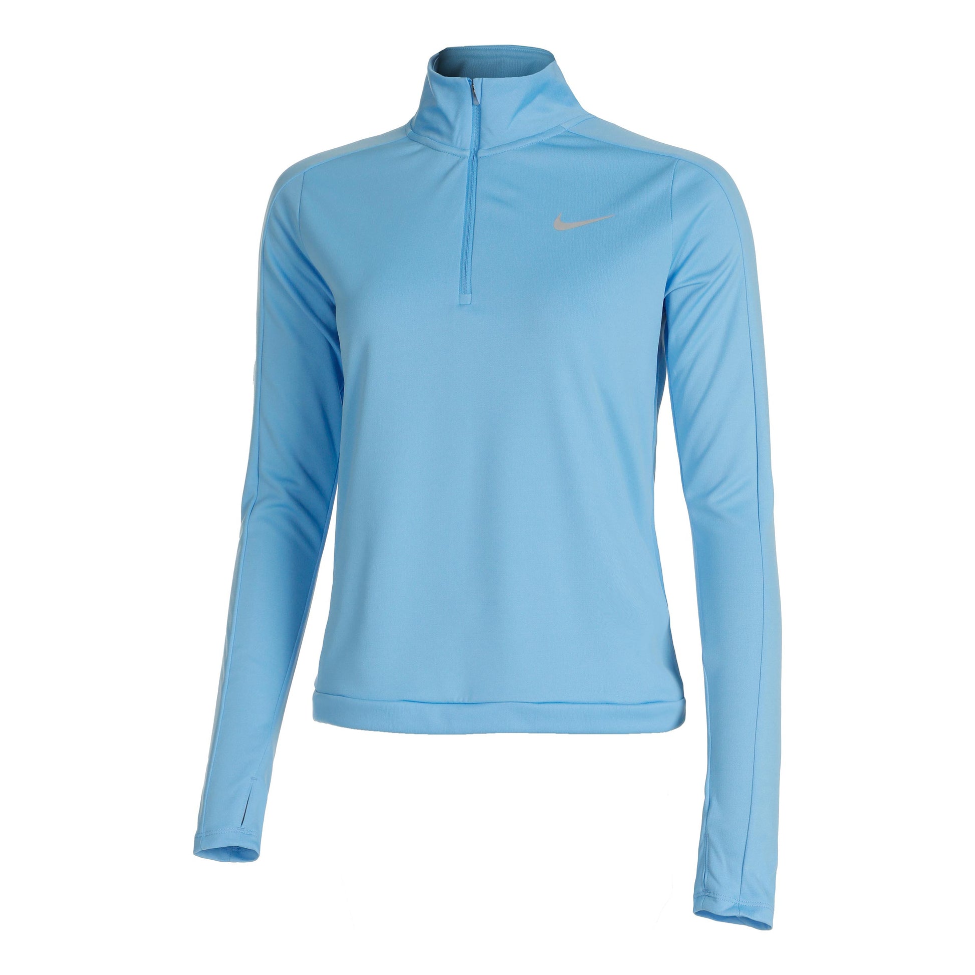 Nike Dri-Fit Pacer 1/4-Zip Camiseta de manga larga Mujeres - azul claro,
