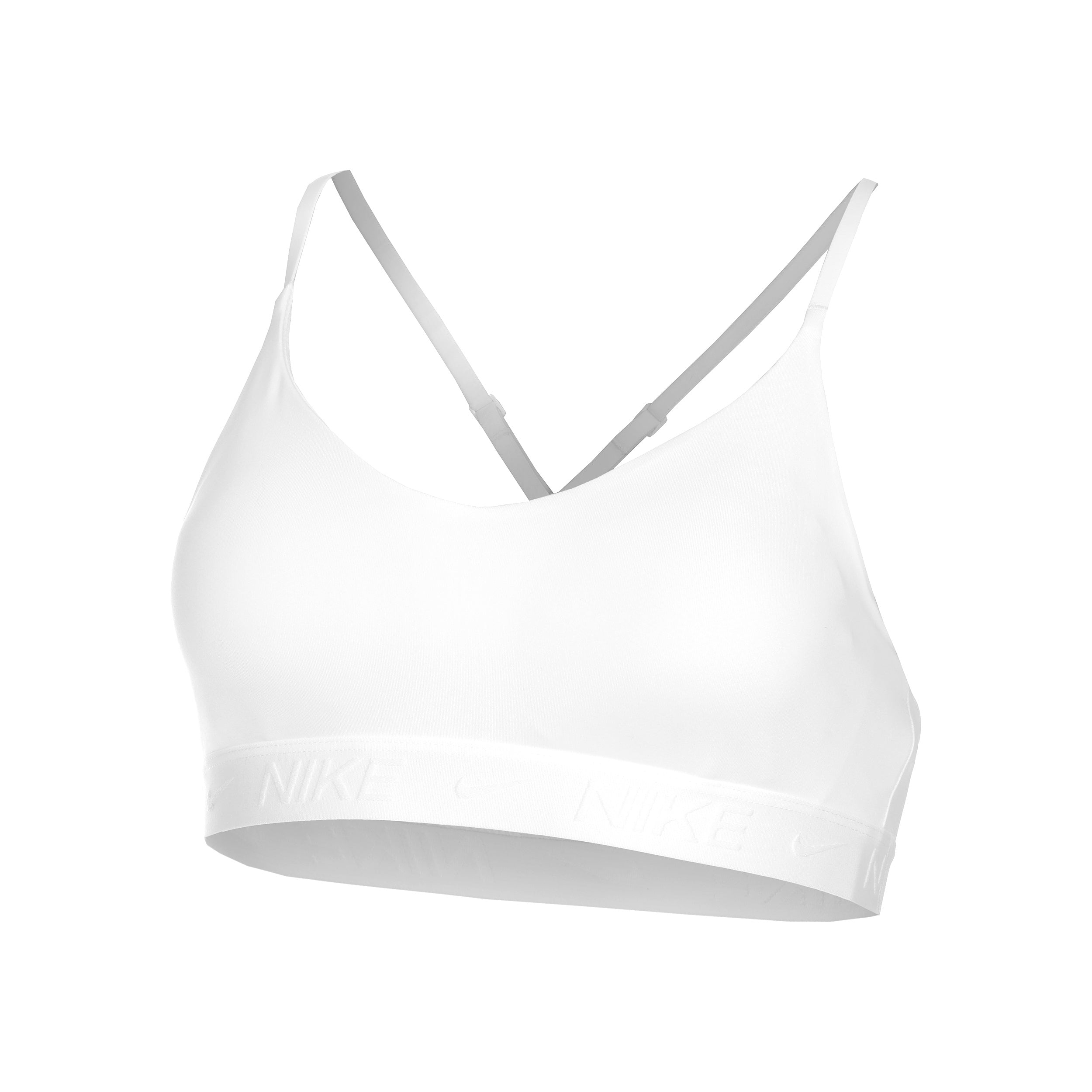 Nike Dri-Fit INDY LGT Support Sujetador deportivo Mujeres-blanco
