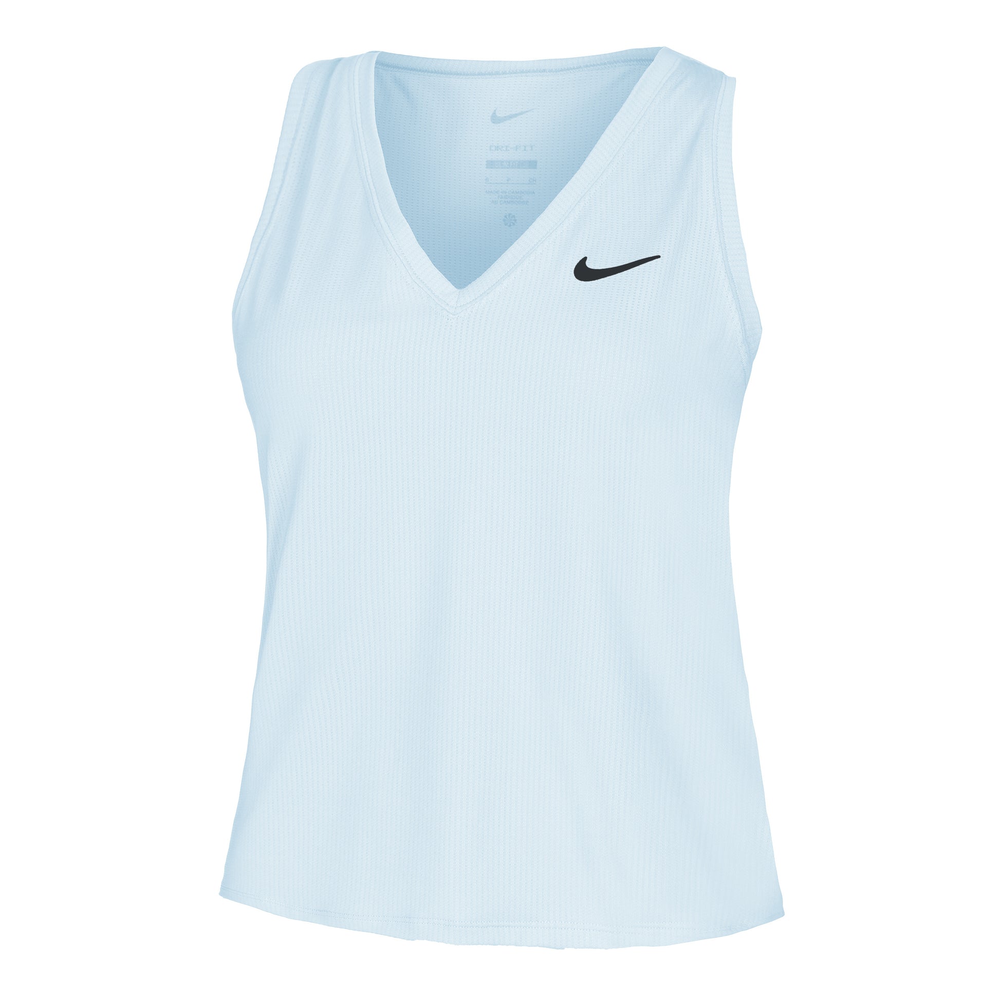 Nike Dri-Fit Victory Court Camiseta de tirantes Mujeres - azul claro, negro