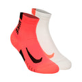 Dri-Fit Multiplier No-Show Socks Calcetines para correr Pack de 2 Unisex - coral, crema