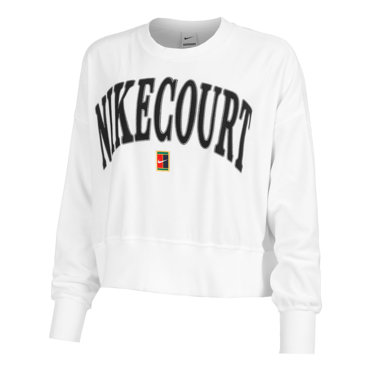 Nike Court Heritage Fleece OOS GFX Sudadera Mujeres - blanco,