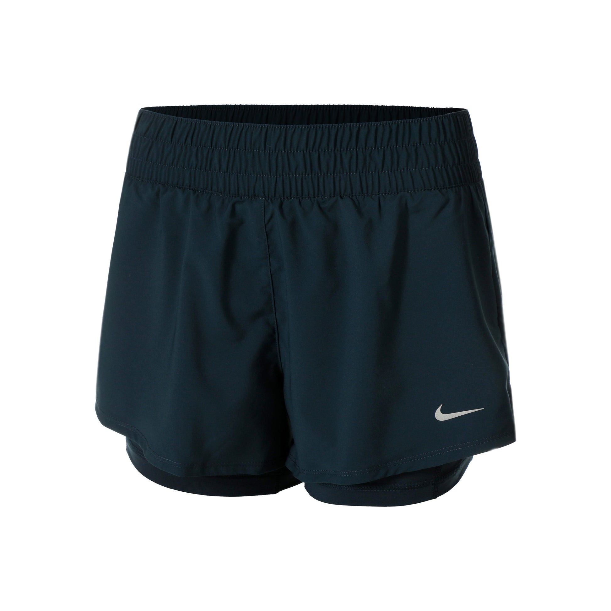 Nike Dri-Fit One Mid Rise 2in1 3in Shorts Mujeres - azul oscuro, color petróleo