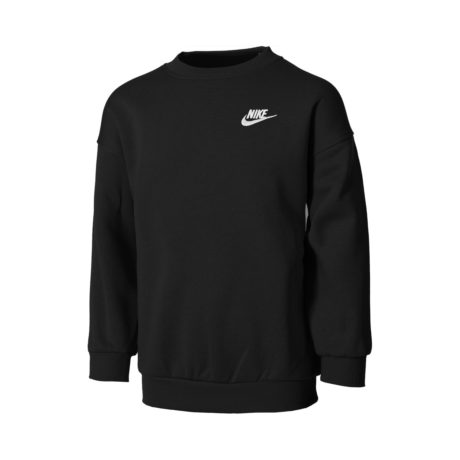 Nike Club Fleece Oversized Crew Sudadera Chicas-Negro