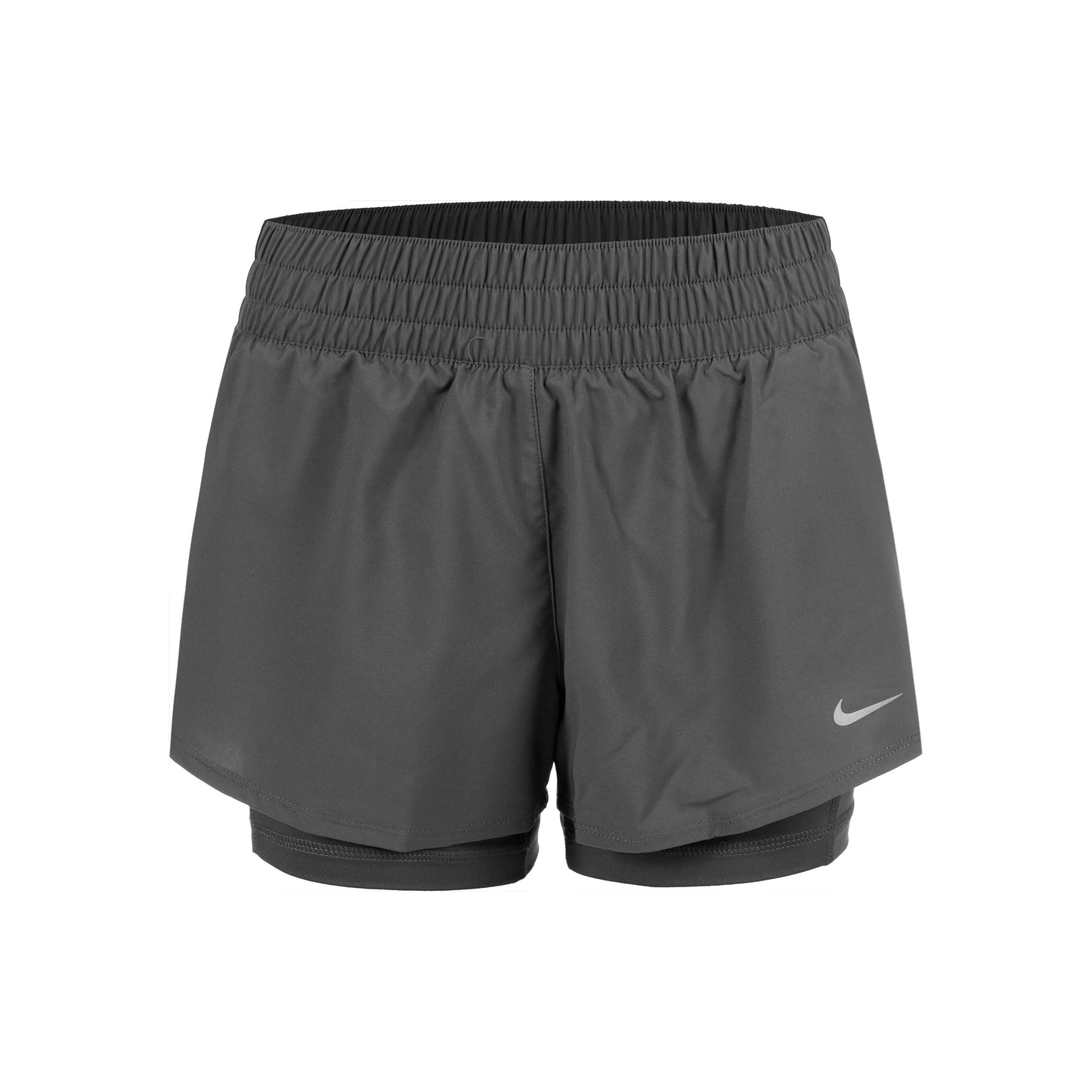 Nike Dri-Fit One Mid Rise 2in1 3in Shorts Mujeres - gris, negro