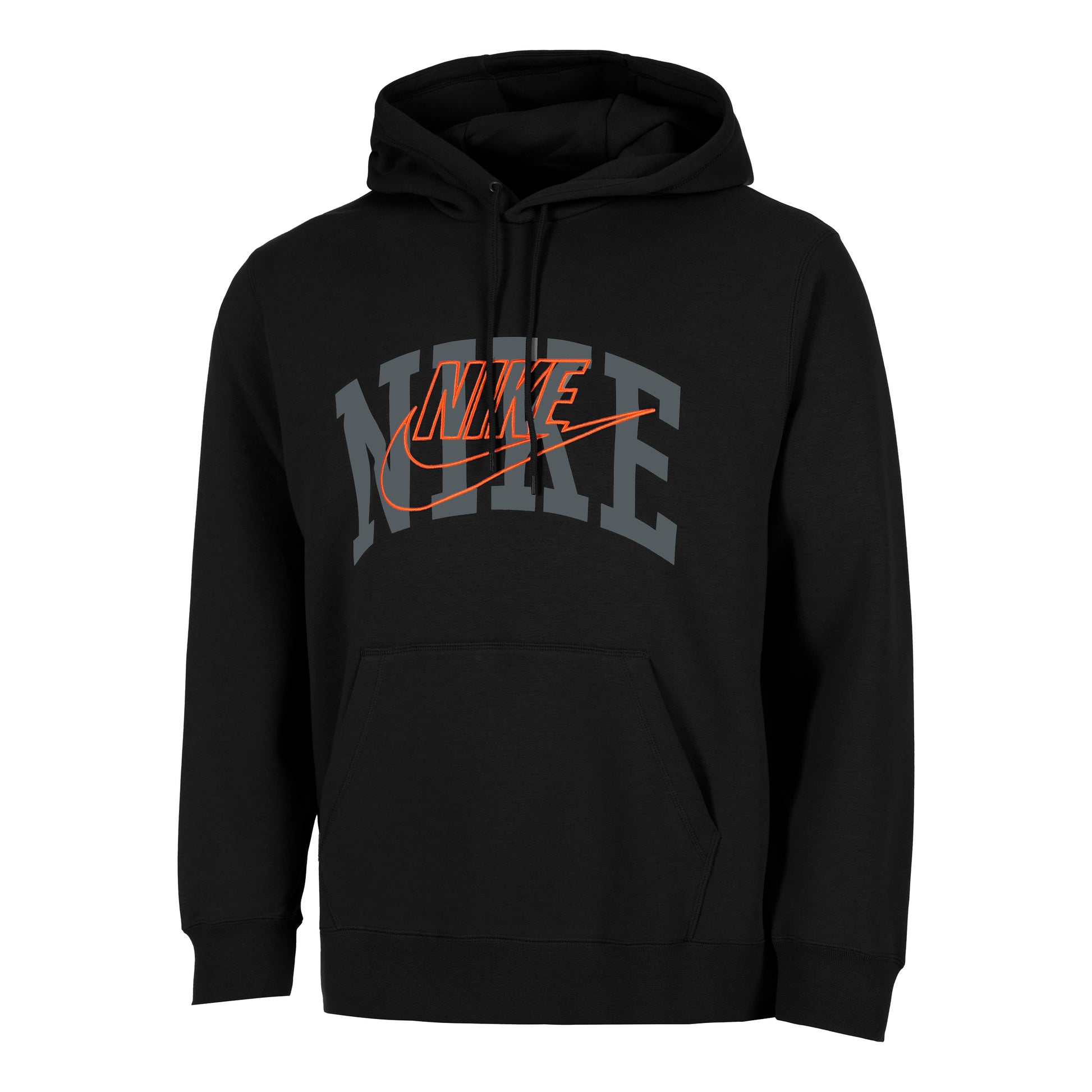 Nike Club Sudadera con capucha Hombres - negro, naranja