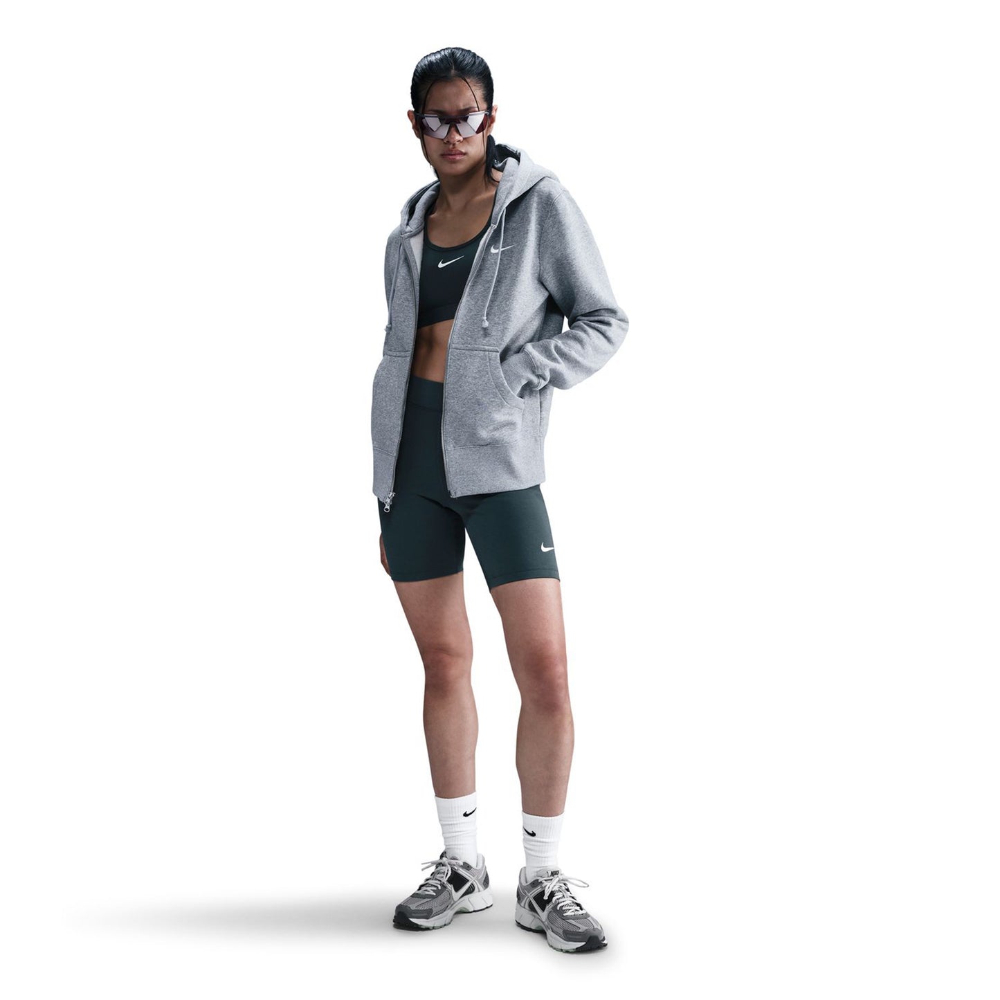 Nike Sportswear Phoenix Fleece Full-Zip Sudadera Con Cremallera Mujeres-Gris