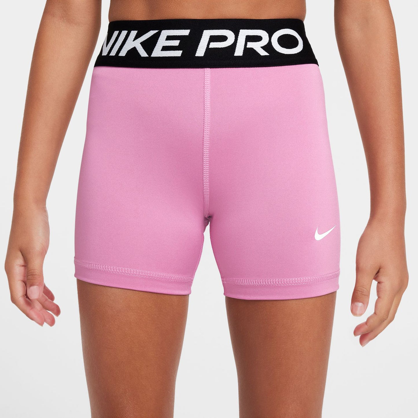 Nike Dri-Fit Big Kids 3in Shorts Chicas - rosa, negro