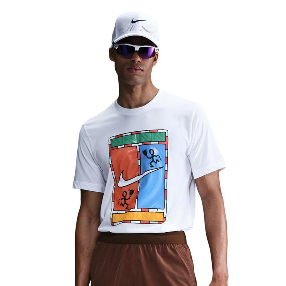 Nike Court Dri-FIT Court Camiseta de manga corta Hombres - blanco, multicolor