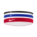 Nike Flex Classic Mixed Cinta Para El Pelo Pack De 3-Azul,Rojo