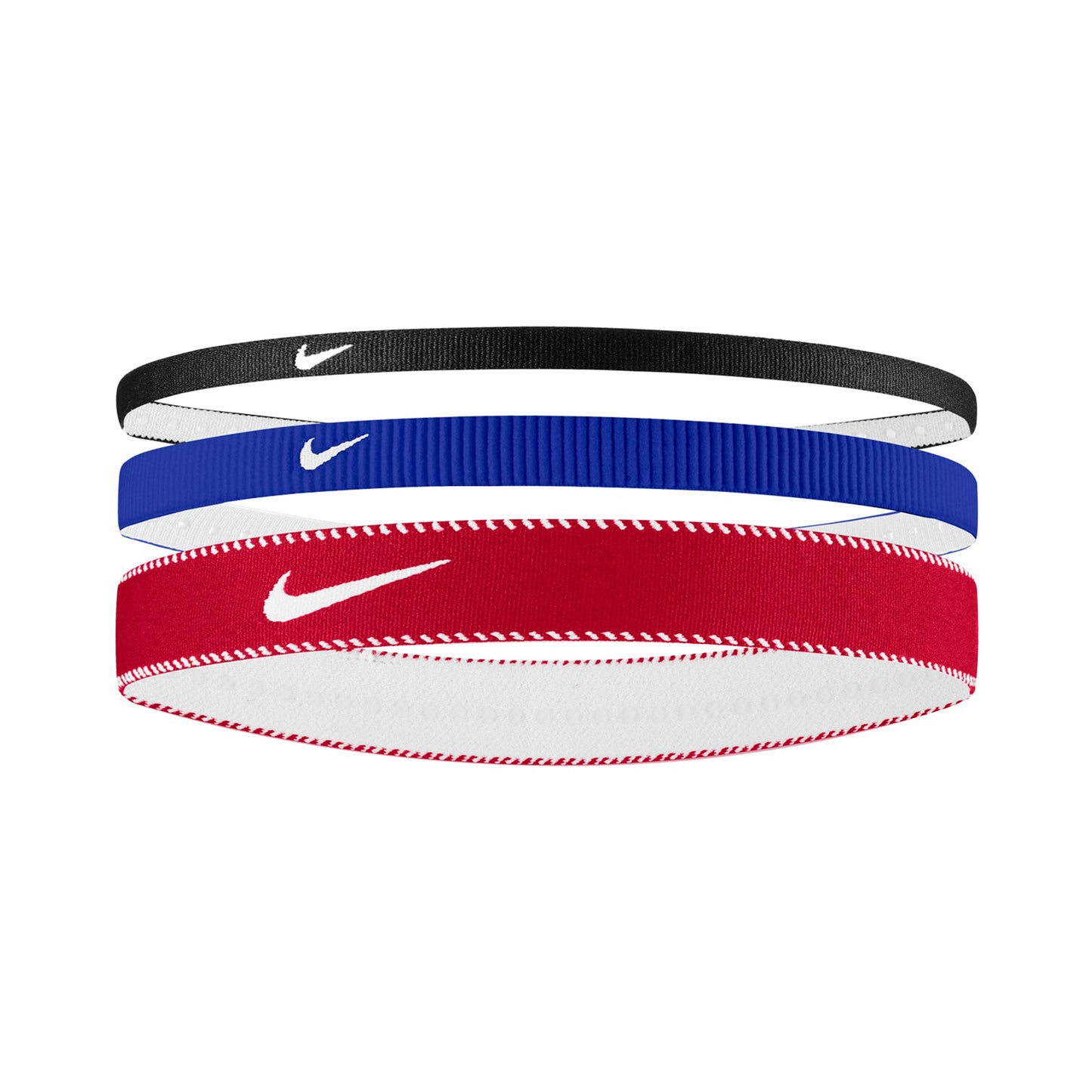 Nike Nike Flex Classic Mixed Cinta Para El Pelo Pack De 3-Azul,Rojo
