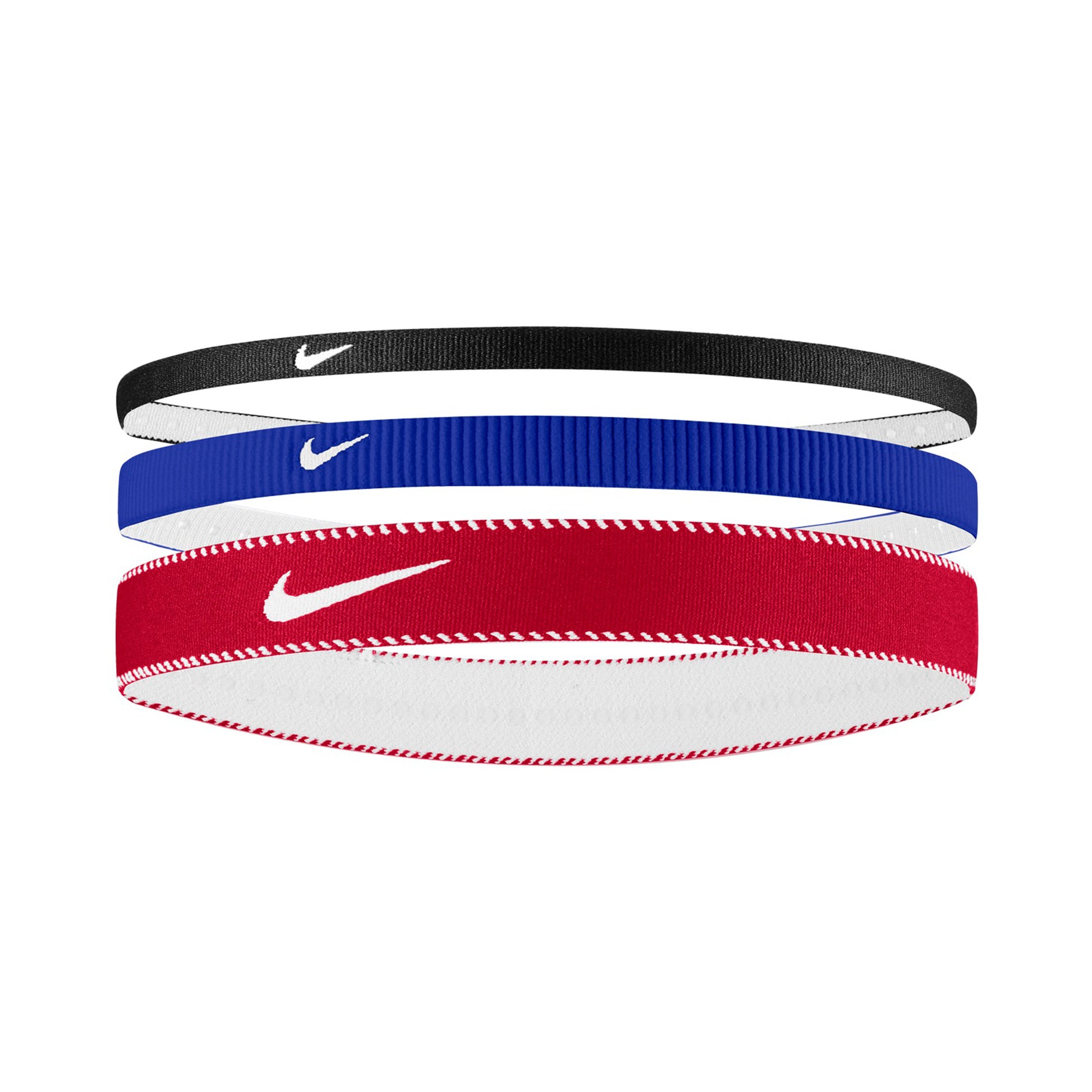 Nike Nike Flex Classic Mixed Cinta Para El Pelo Pack De 3-Azul,Rojo