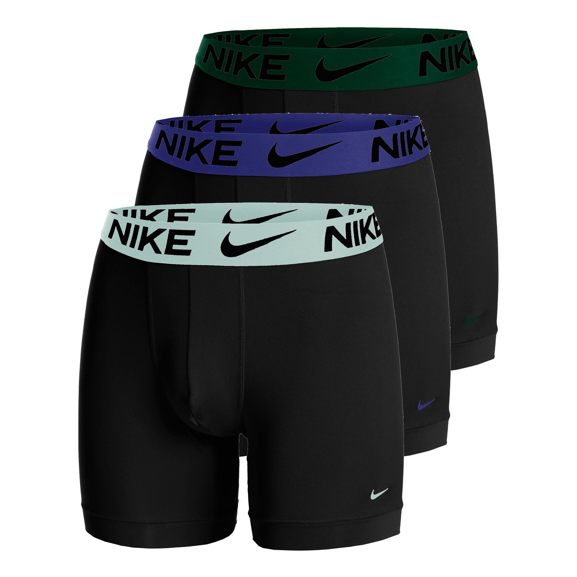 Nike Essential Micro Calzoncillos tipo bóxer Pack de 3 Hombres - negro, mint