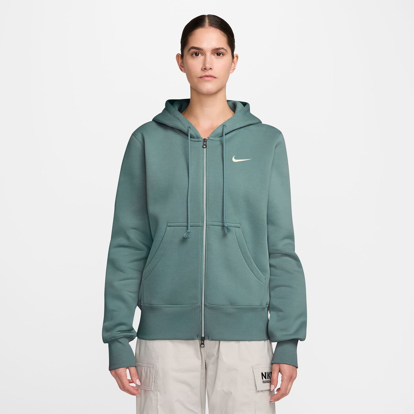 Nike Phoenix Fleece Full-Zip Sudadera Con Cremallera Mujeres-Salvia
