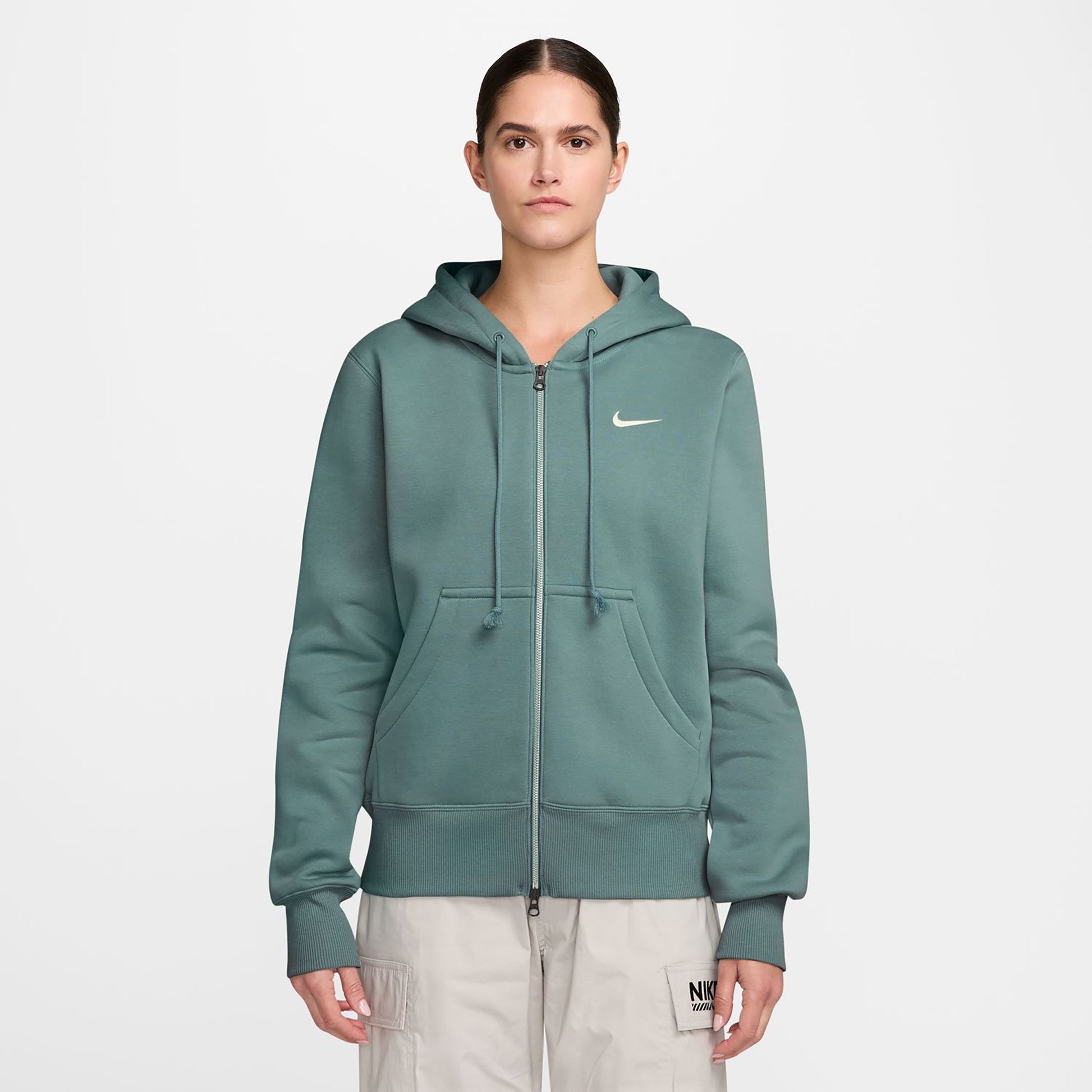 Nike Phoenix Fleece Full-Zip Sudadera Con Cremallera Mujeres-Salvia