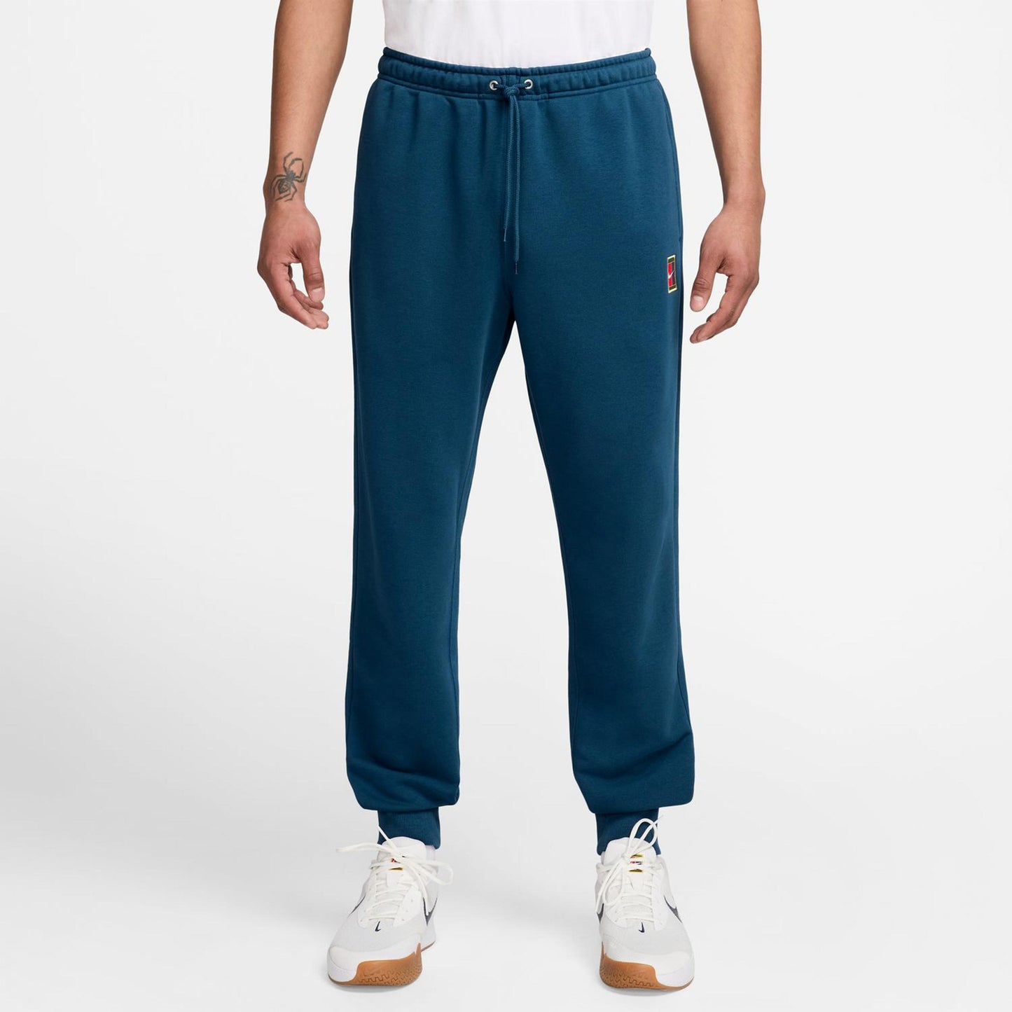 Nike Court Dri-Fit Heritage Fleece Pantalón De Entrenamiento Hombres-Azul-gris