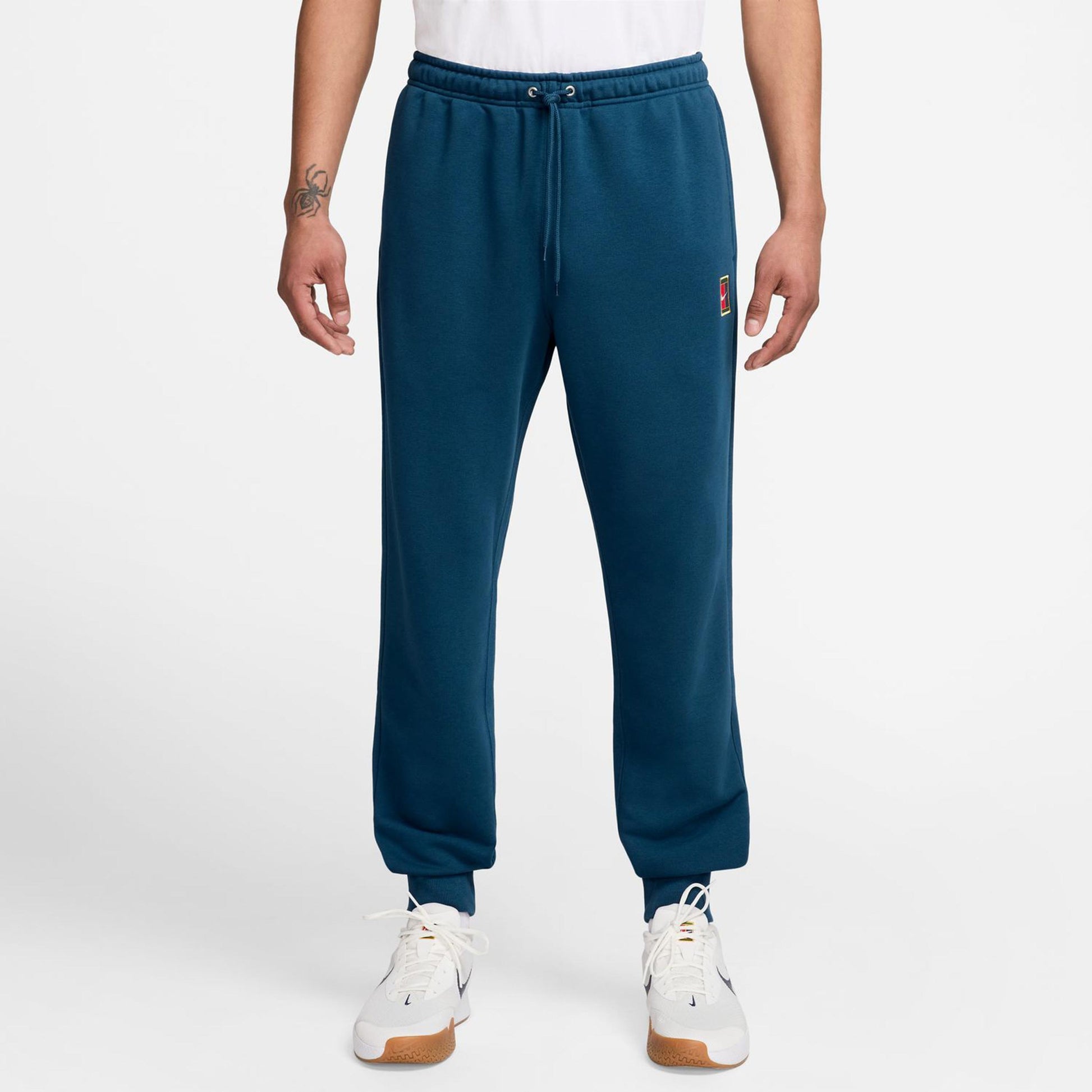 Nike Court Dri-Fit Heritage Fleece Pantalón De Entrenamiento Hombres-Azul-gris