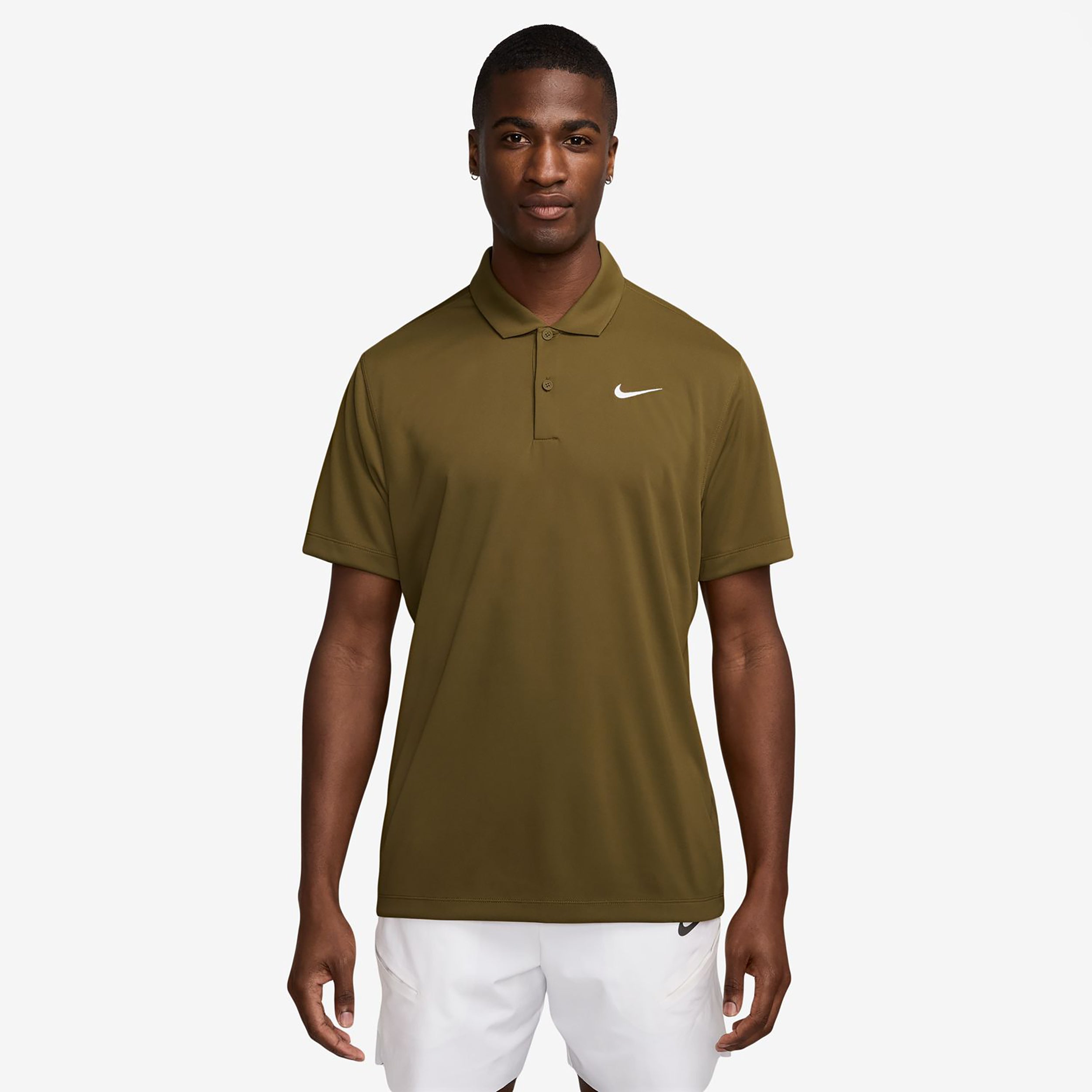 Nike Dri-Fit Victory Court Solid Polo Hombres - oliva