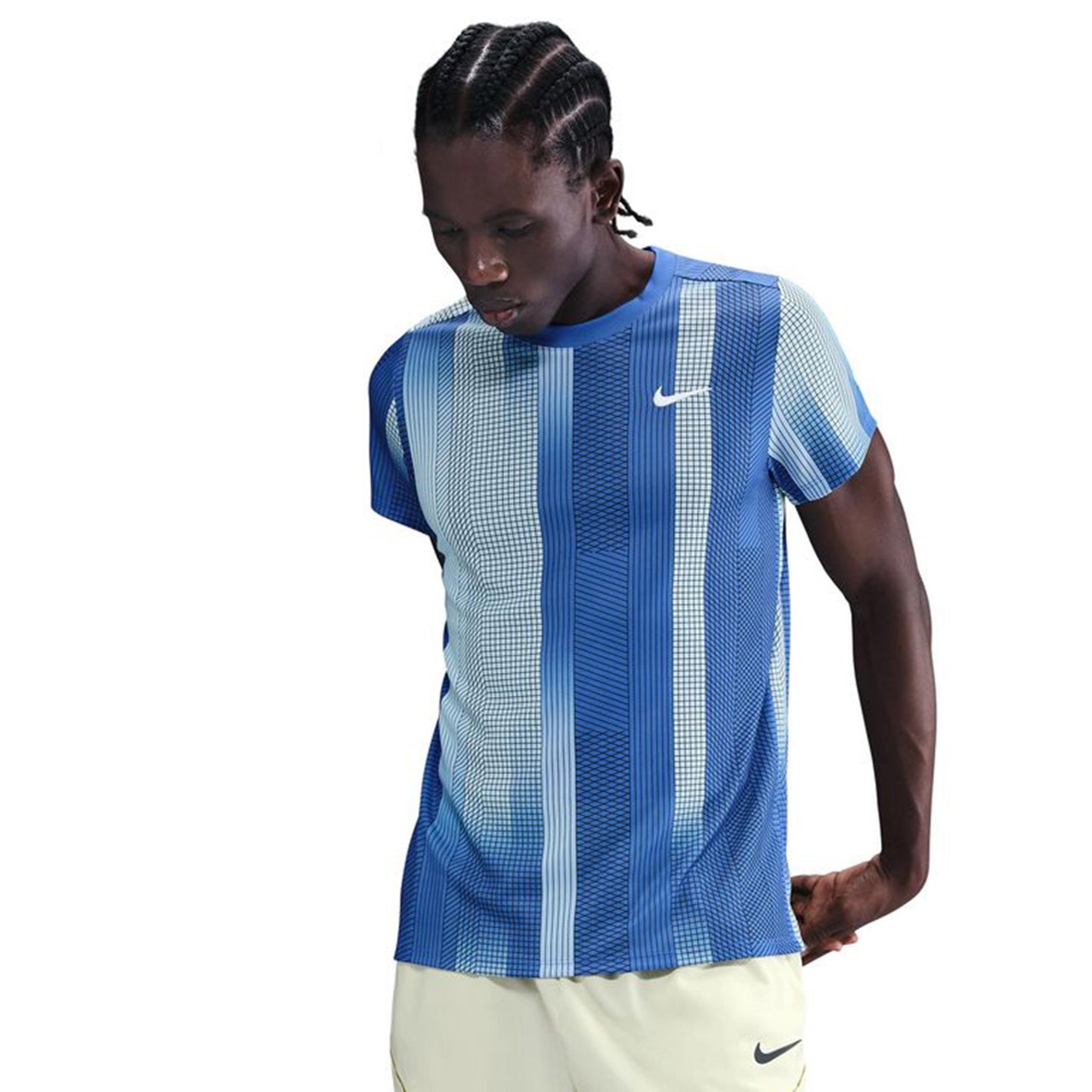 Nike Court Dri-Fit Victory Print Camiseta De Manga Corta Hombres-Azul,Azul Claro
