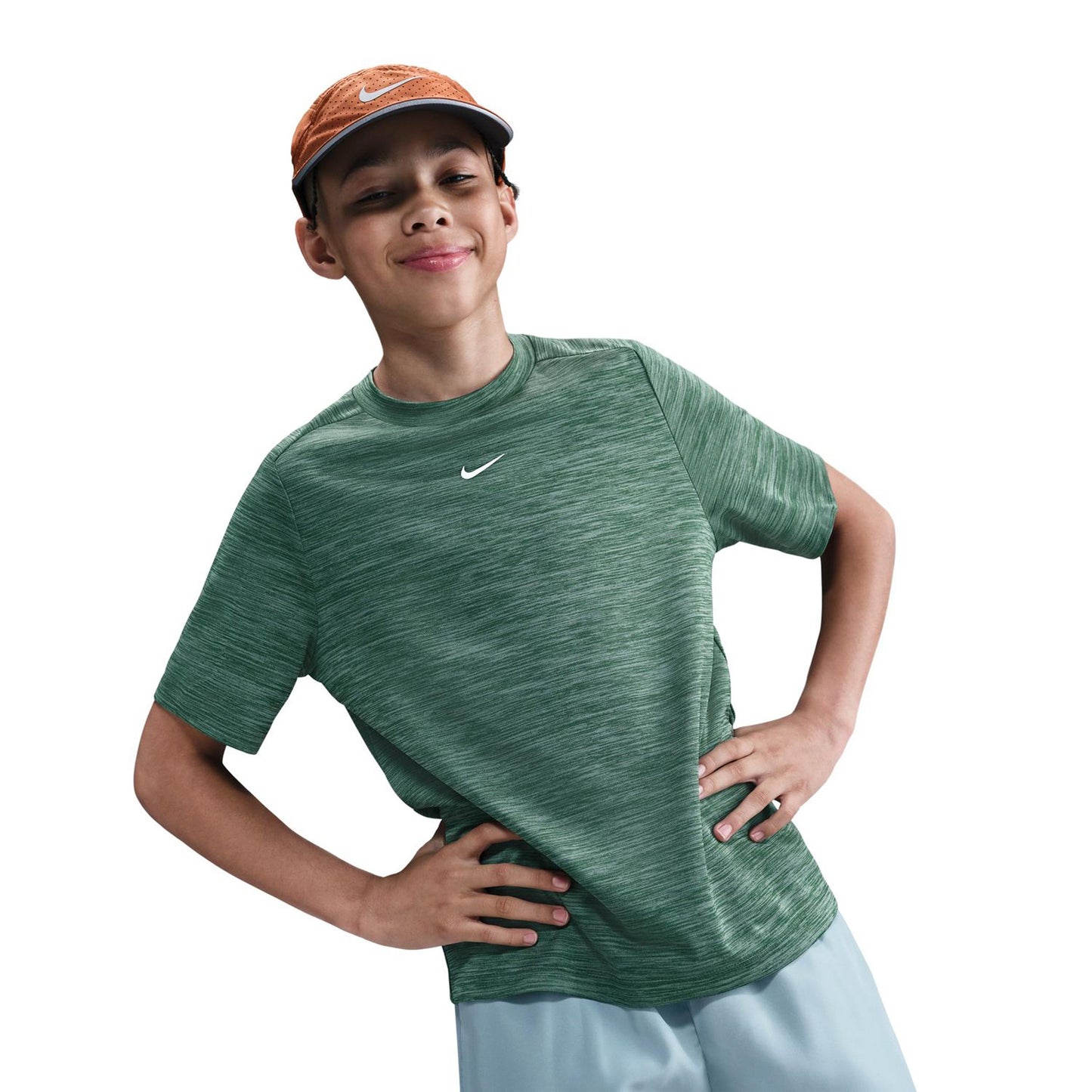 Nike Dri-Fit Heather Camiseta De Manga Corta Niños-Verde