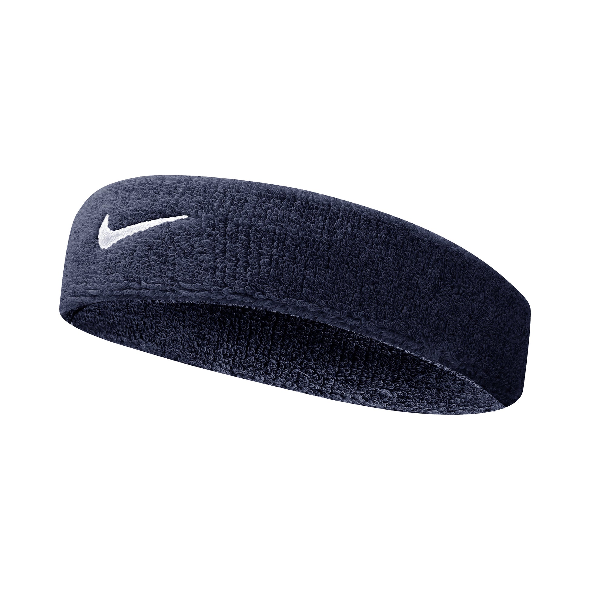 Nike Swoosh Classic Cinta para la cabeza Unisex - azul oscuro, blanco