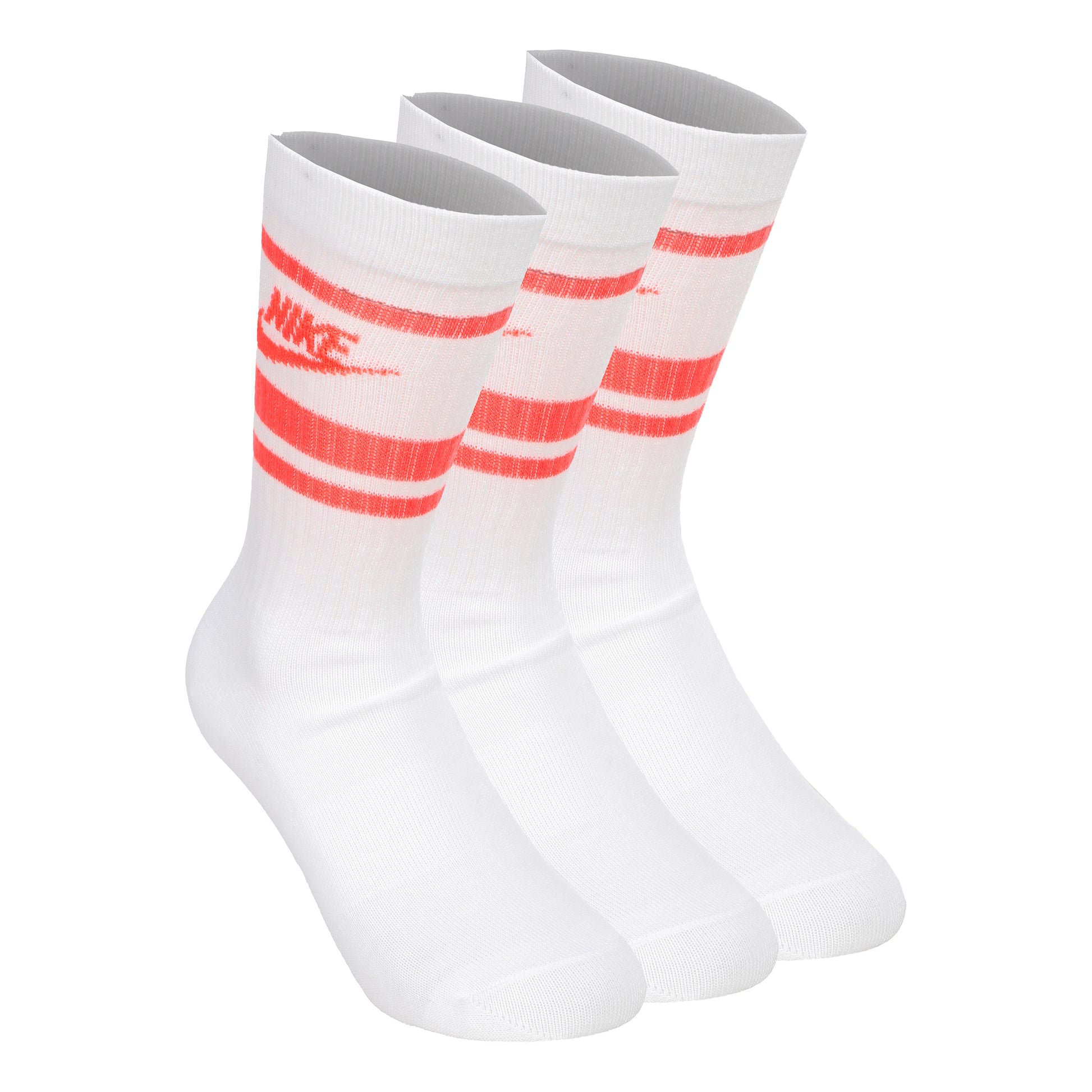 Nike Everyday Essentials Crew Calcetines De Tenis-Blanco,Coral